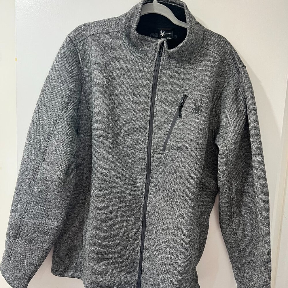 Mens Spyder Full Zip Fleece Jacket – XL – Heather Gray 🕷️❄️ - Picture 8 of 9